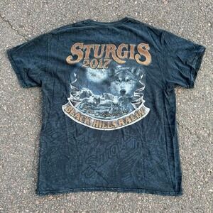 Navy Sturgis Black‎ Hills Rally AOP with wolf hit on back